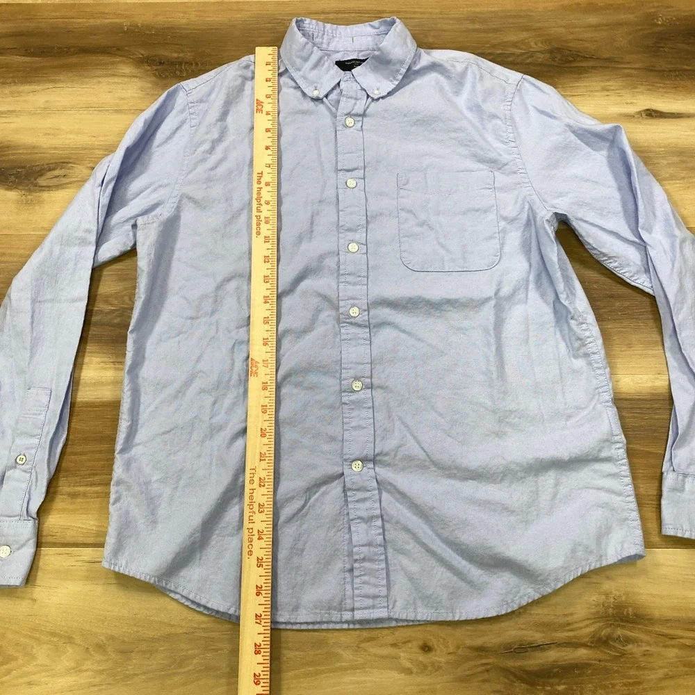 Banana Republic Oxford Shirt Mens Medium Slim Cotton Classic Light Blue Office